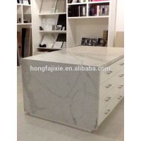 Calacatta quartz slab price, engineered stone quartz countertop wholesale with surface polished